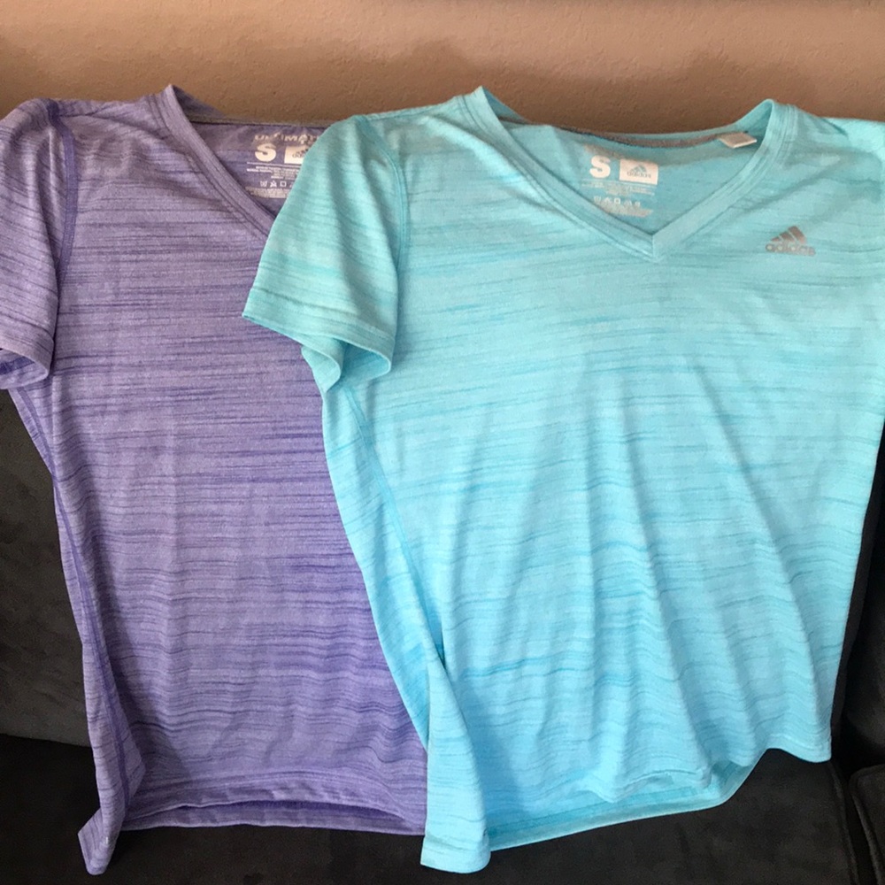 two adidas tees